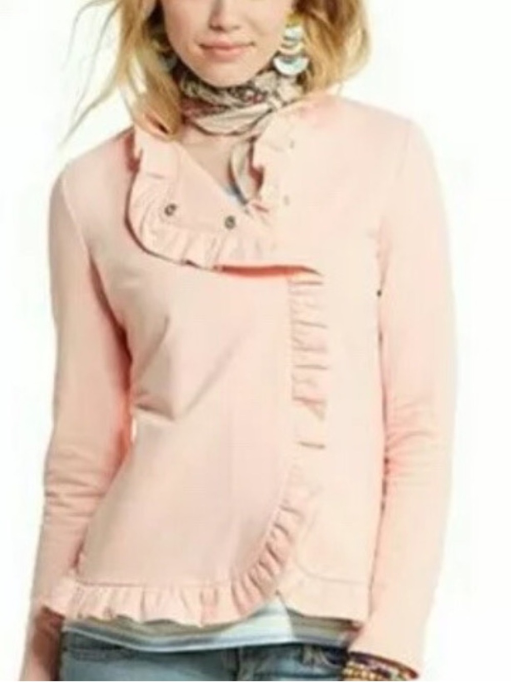 Matilda Jane Light Pink Ruffle-Front Jacket - Picture 1 of 12